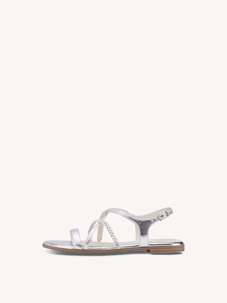 Sandal - metallic, SILVER, hi-res