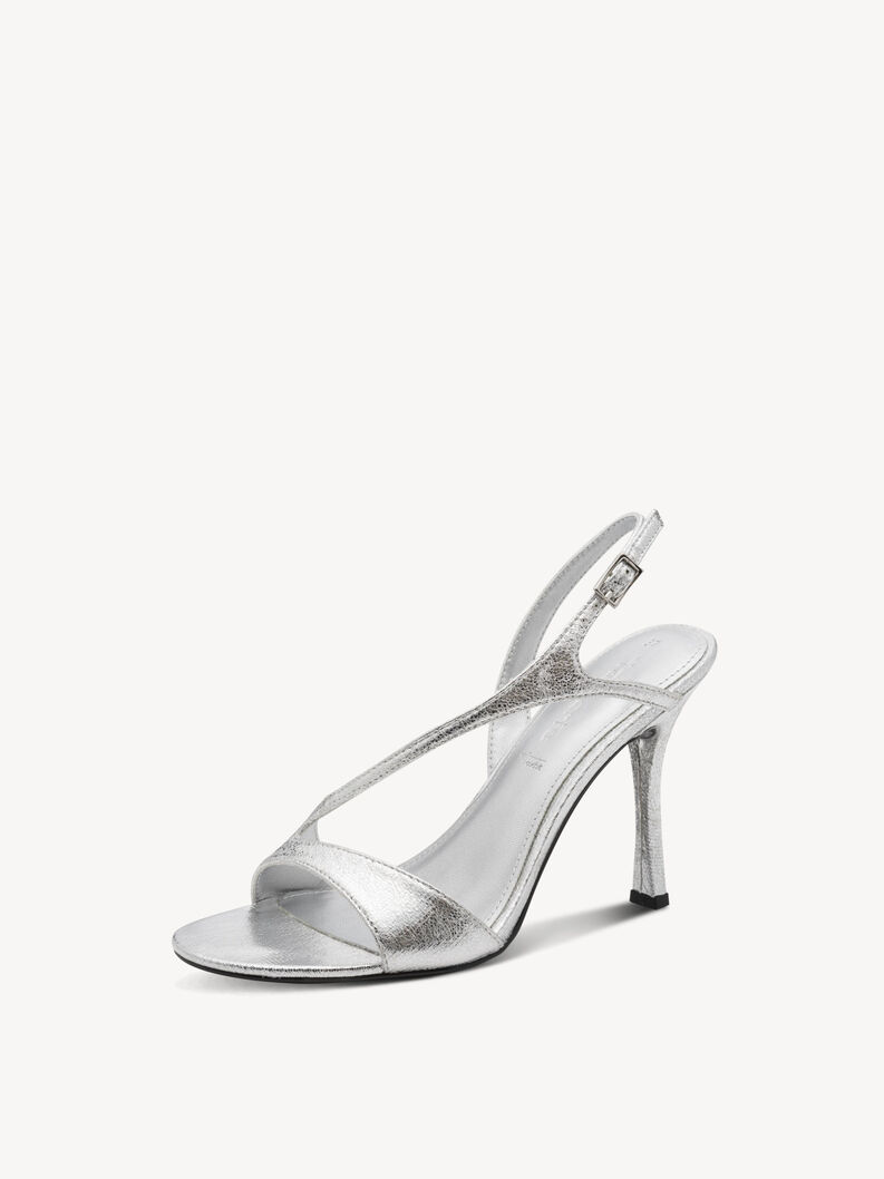 Sandały na obcasie - metaliczny, SILVER, hi-res