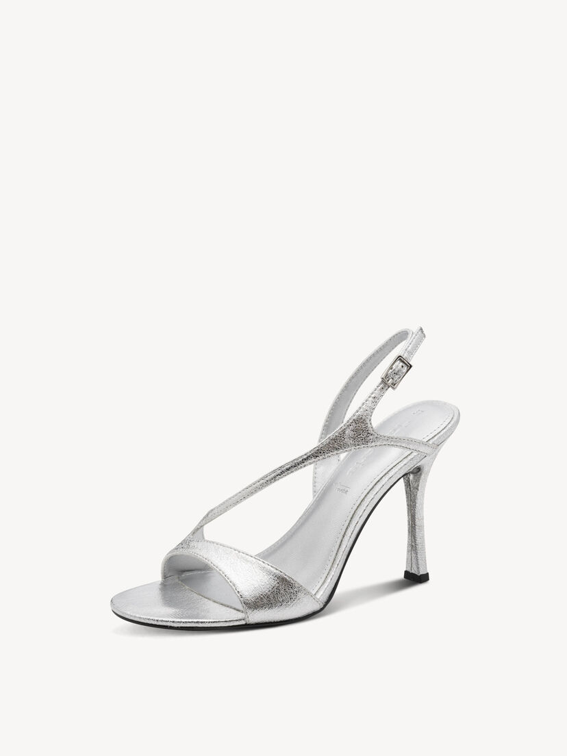 Sandaaltje - metallic, SILVER, hi-res