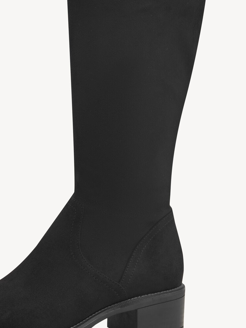 Overknee - zwart, BLACK, hi-res