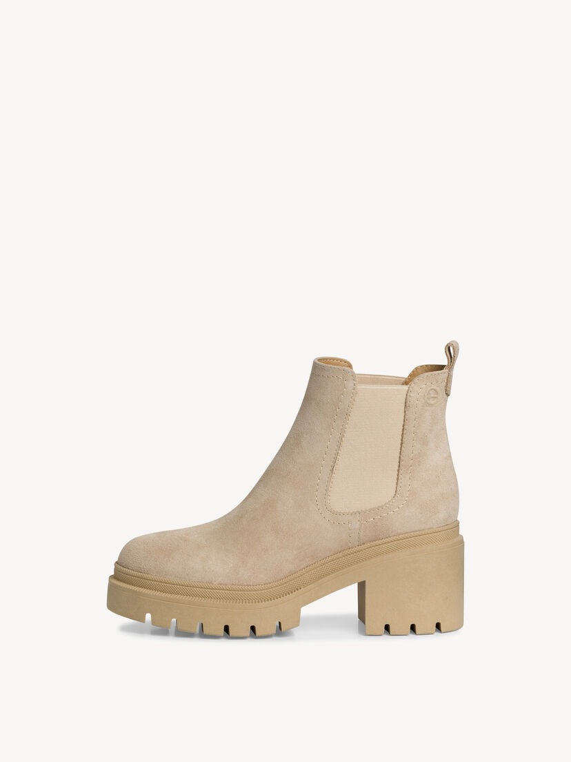 Leren Chelseaboot - beige, CREAM, hi-res