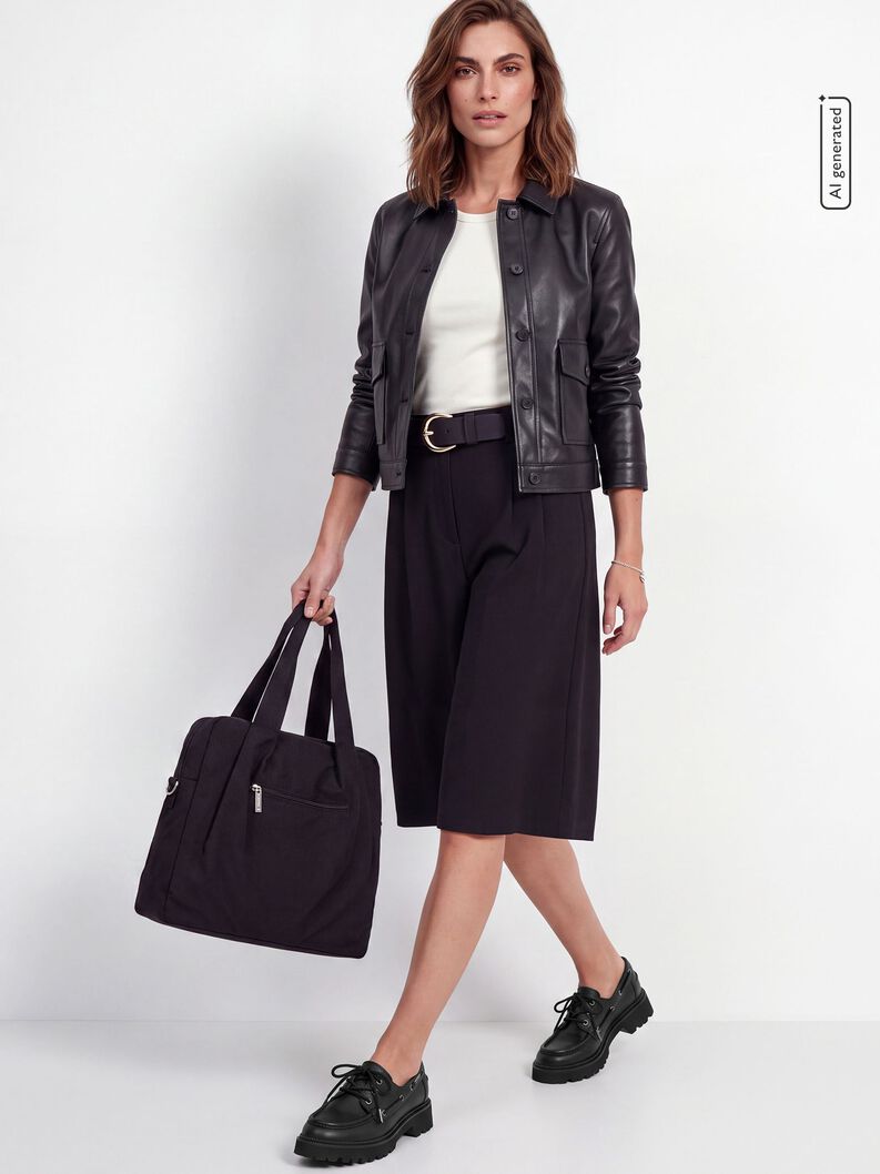 Lederhalbschuh - schwarz, BLACK LEATHER, hi-res