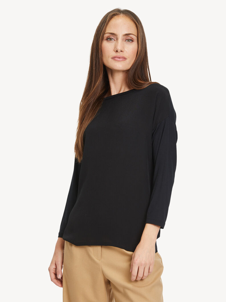 Long-sleeved shirt - black, Black Beauty, hi-res