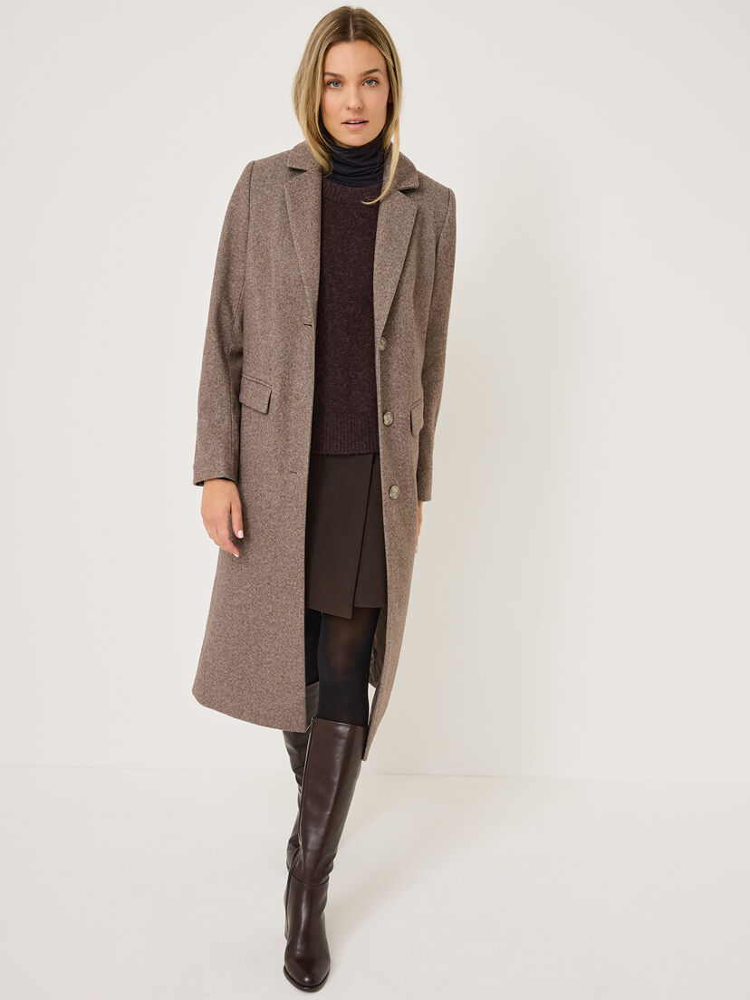 Jas - bruin, Warm Taupe Herringbone, hi-res