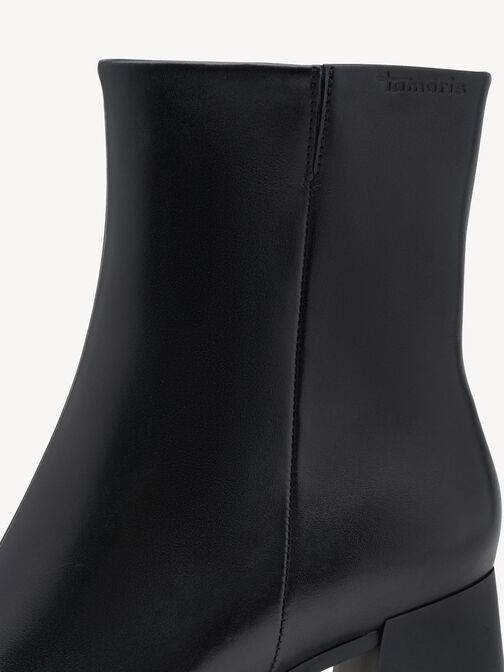 ankelboots, BLACK LEATHER, hi-res