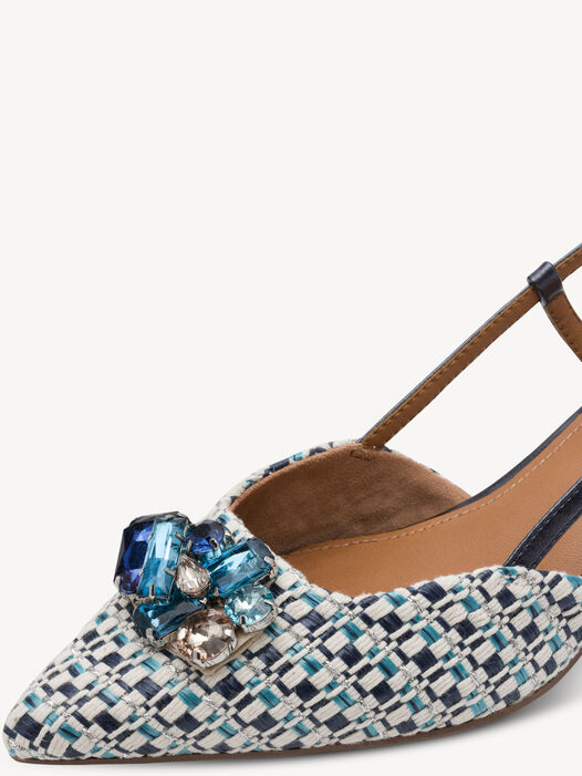 Slingpumps, BLUE COMB, hi-res