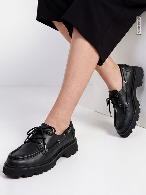 Halbschuh, BLACK LEATHER, hi-res