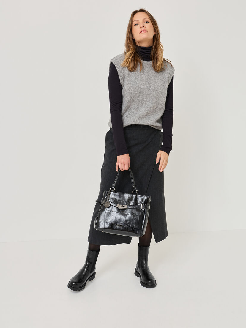 Chelseaboot - zwart, BLACK CROCO, hi-res