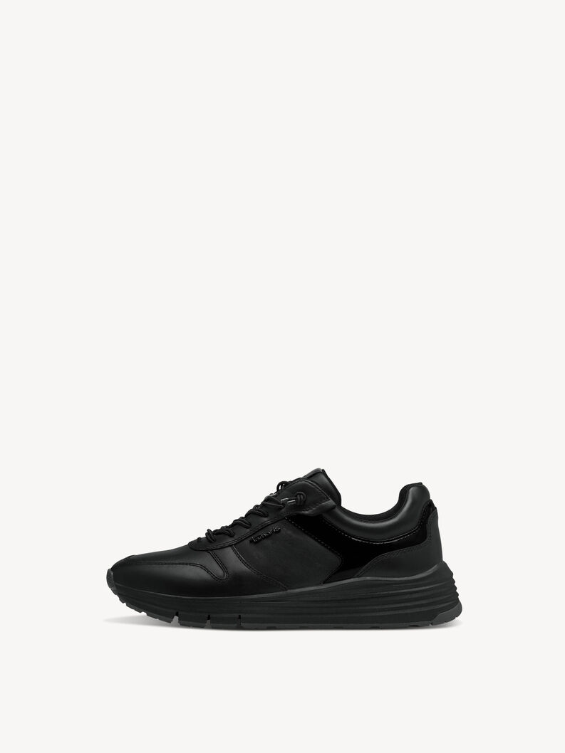 Leather Sneaker - black, BLACK UNI, hi-res