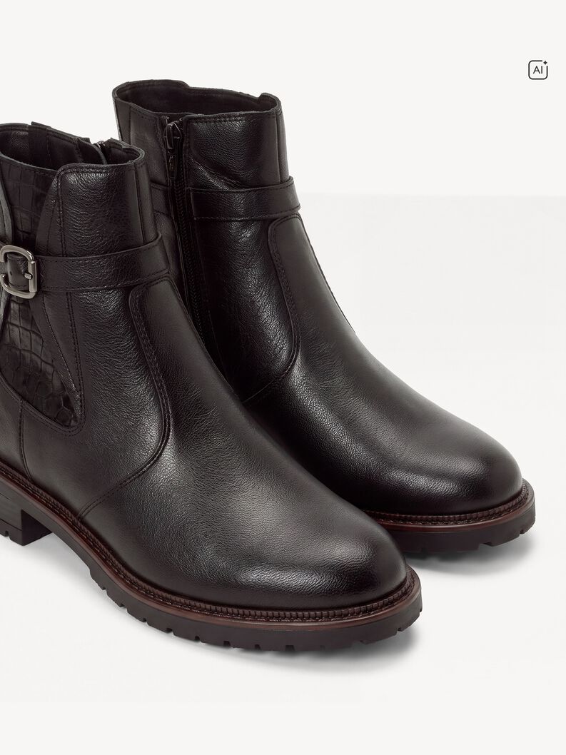 Bottine Chelsea en cuir - noir, BLACK, hi-res