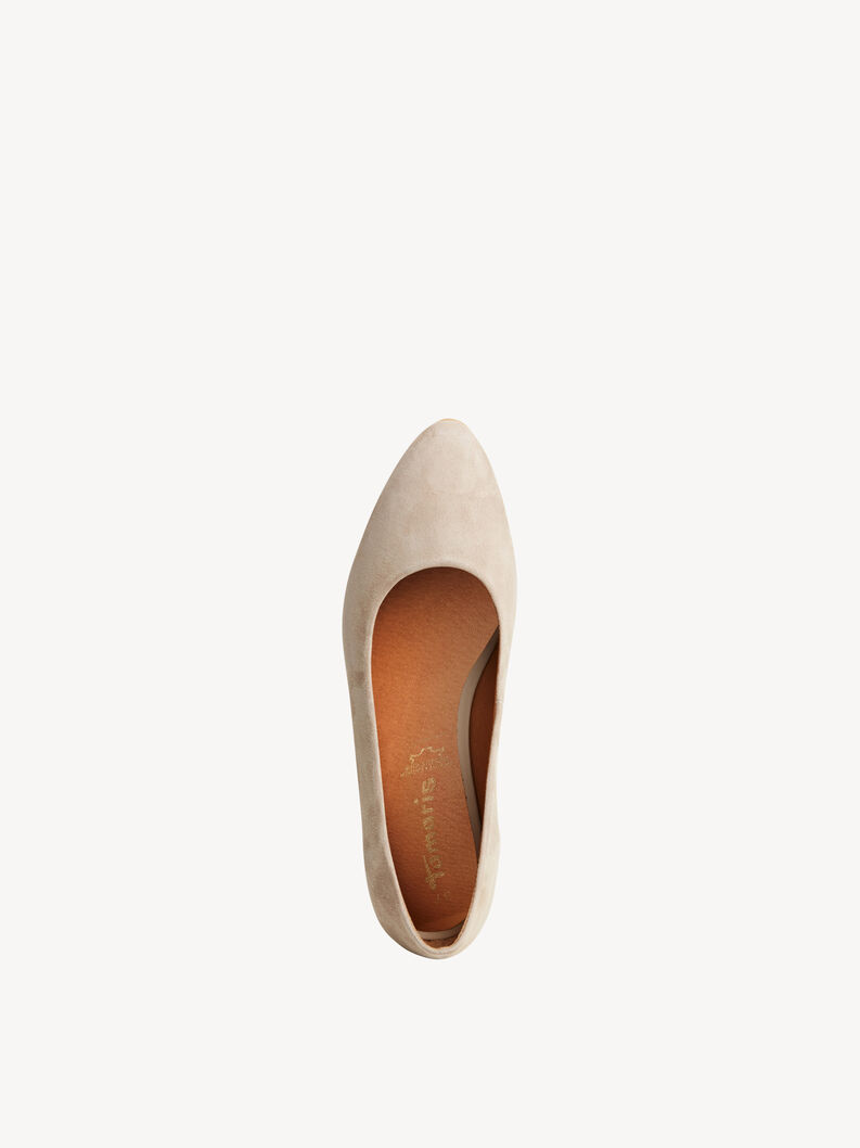 Ballerine en cuir - beige, beige, hi-res