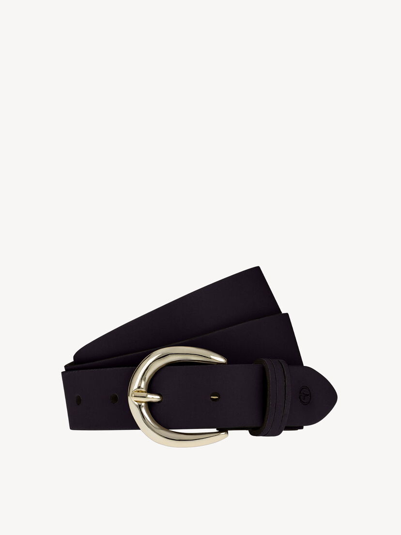 Leren riem, zwart, hi-res