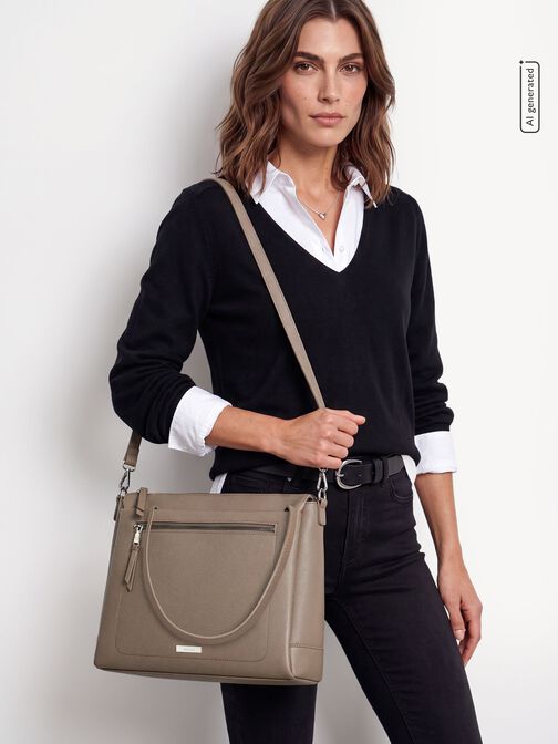Shopper, taupe, hi-res