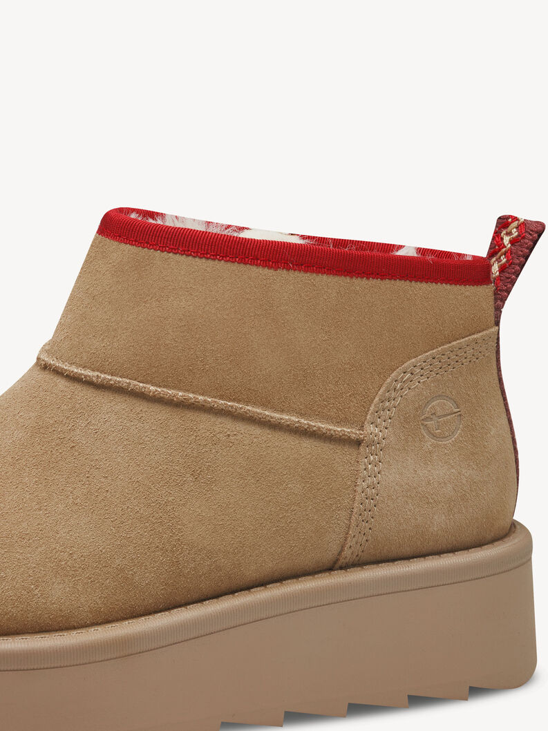 Leather Bootie - brown warm lining, CAMEL, hi-res