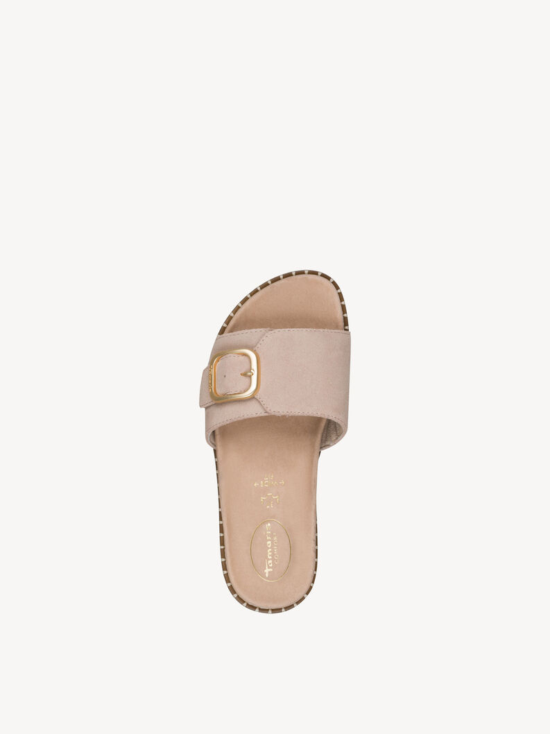 Mule en cuir - marron, BEIGE SUEDE, hi-res