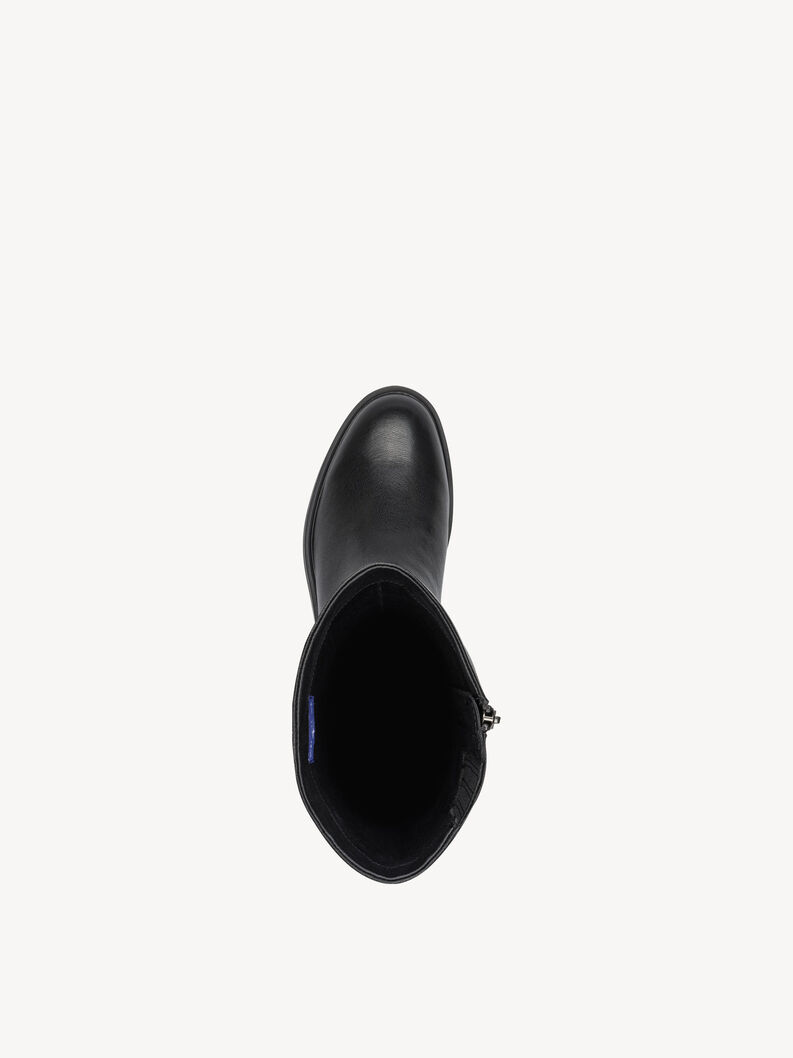 Leather Bootie - black, BLACK, hi-res