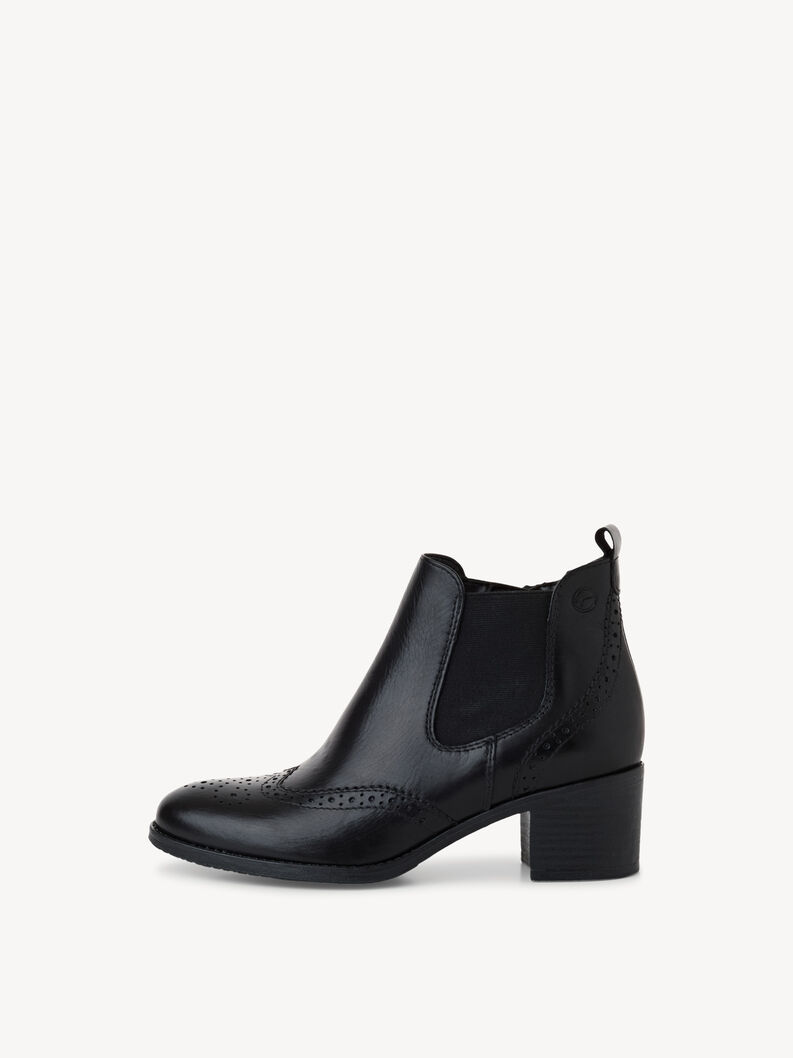 Leren Chelseaboot - zwart, BLACK, hi-res