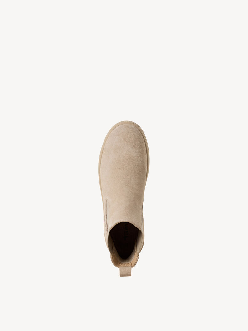 Bottine Chelsea en cuir - beige, beige, hi-res