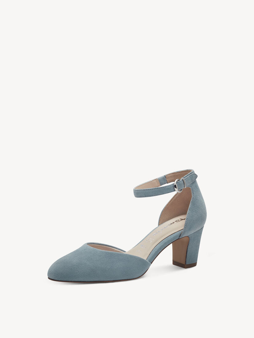 Leren Pumps - blauw, LIGHT BLUE, hi-res