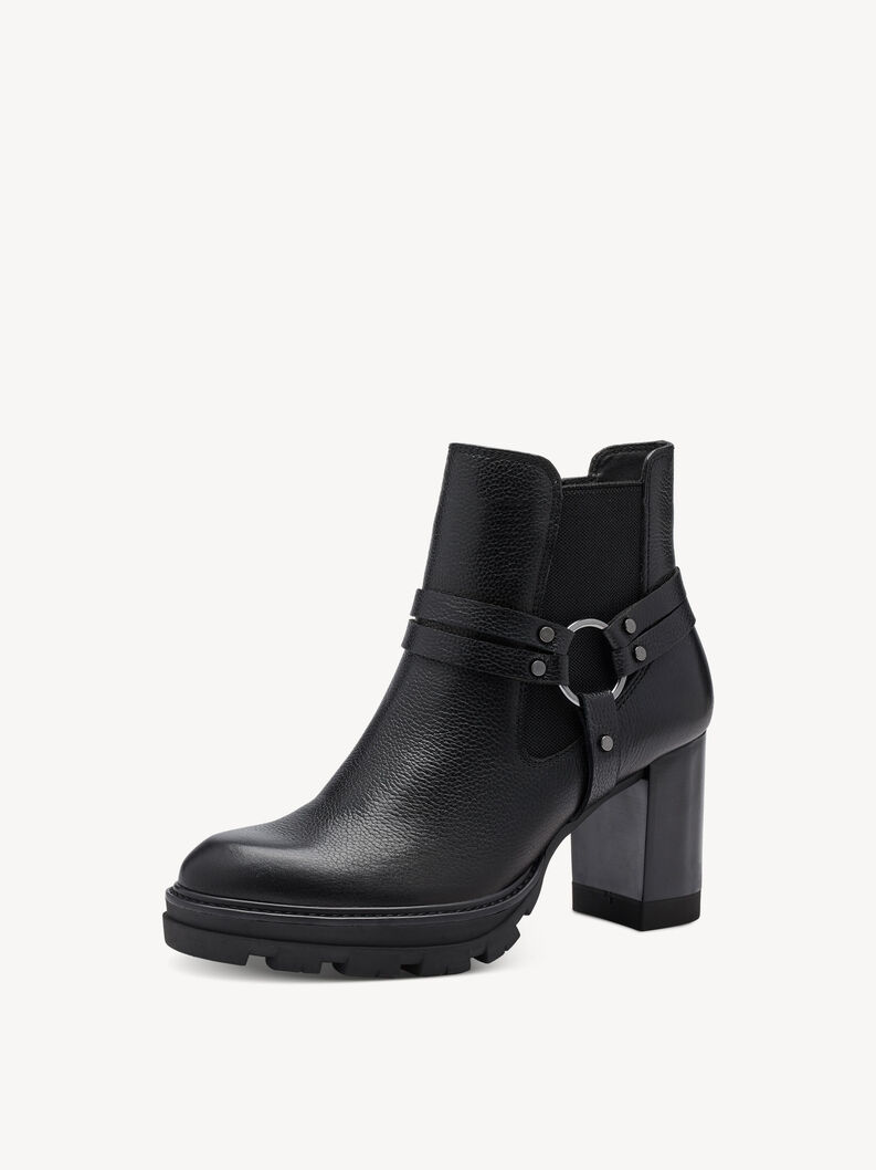 Leder Chelsea Boot - schwarz, BLACK LEATHER, hi-res