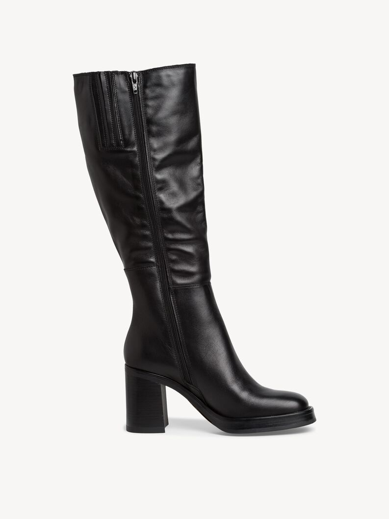 Bottes en cuir - noir, BLACK LEATHER, hi-res