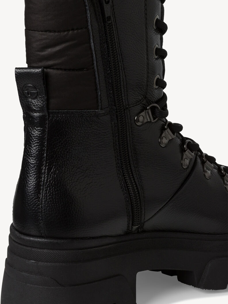 Lederstiefelette - schwarz, BLACK, hi-res