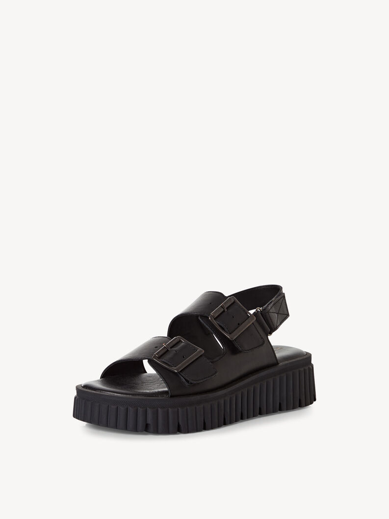 Sandaletter - svart, BLACK, hi-res