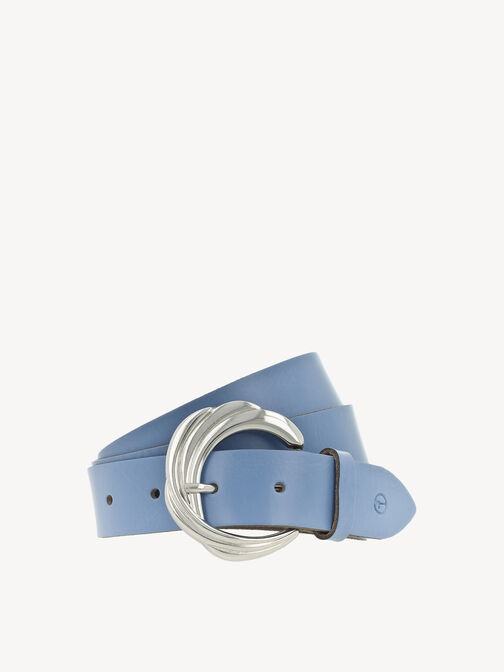 Leather belt, Hellblau, hi-res