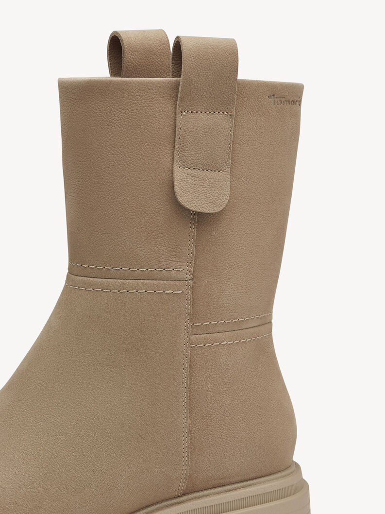 Leather Bootie - brown warm lining, CAMEL, hi-res