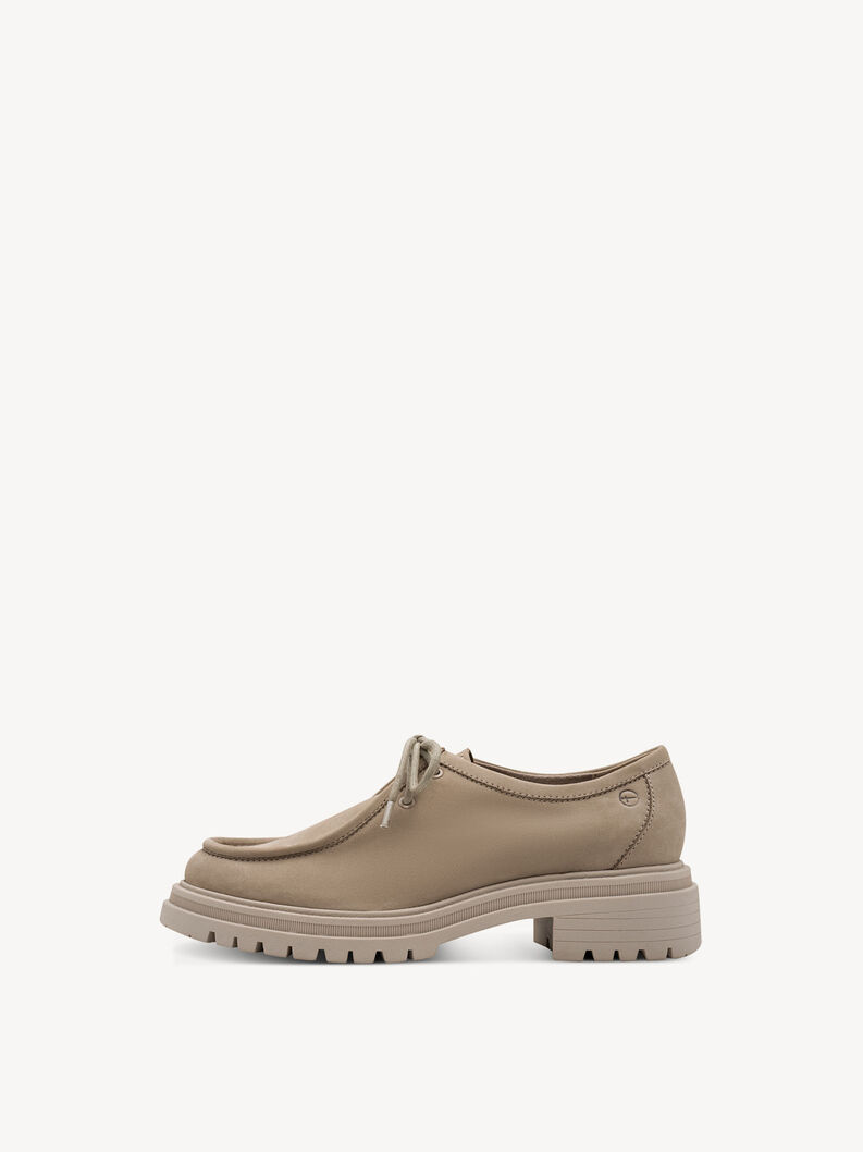 Lederhalbschuh - beige, TAUPE, hi-res