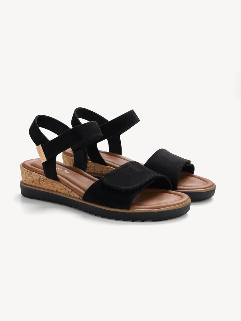 Sandalette - schwarz, BLACK, hi-res