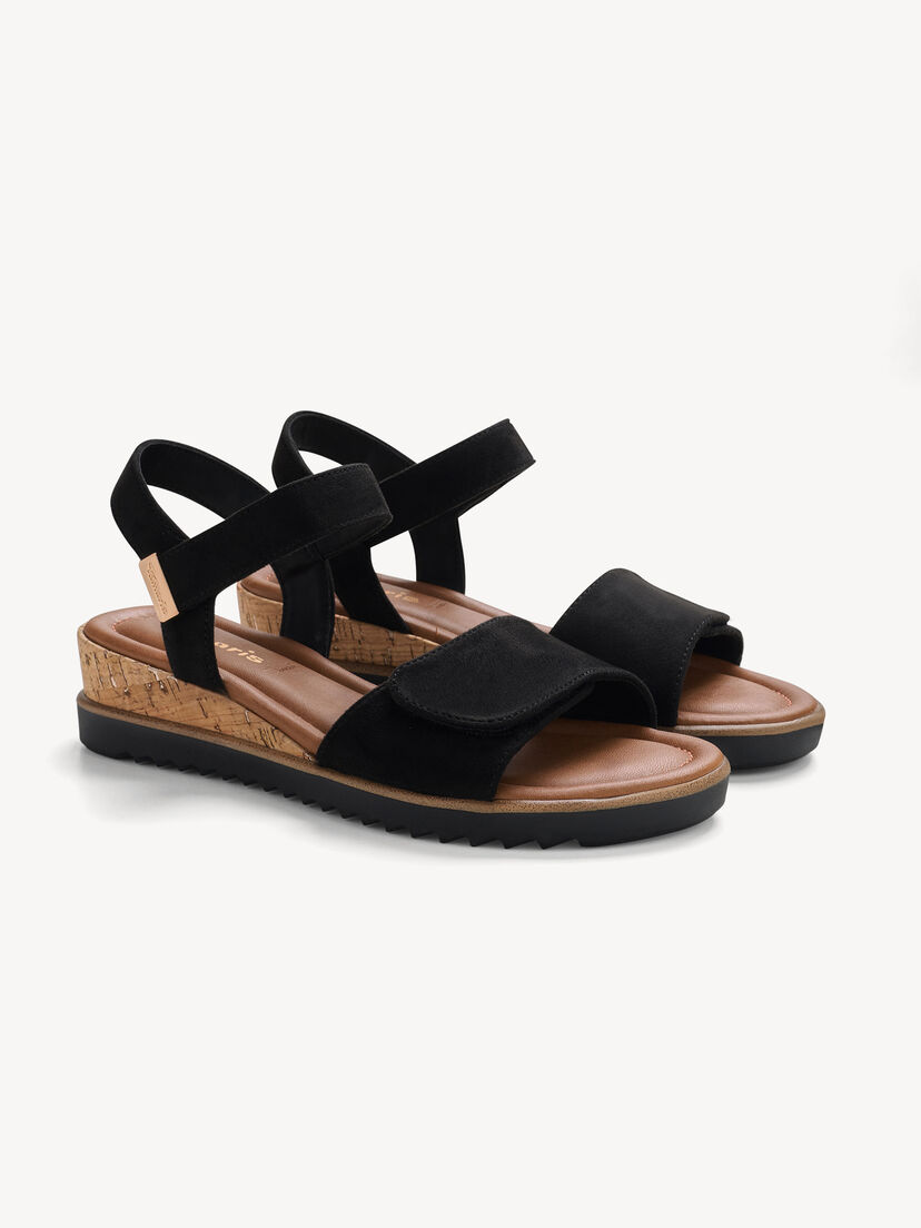 Sandaaltje - zwart, BLACK, hi-res