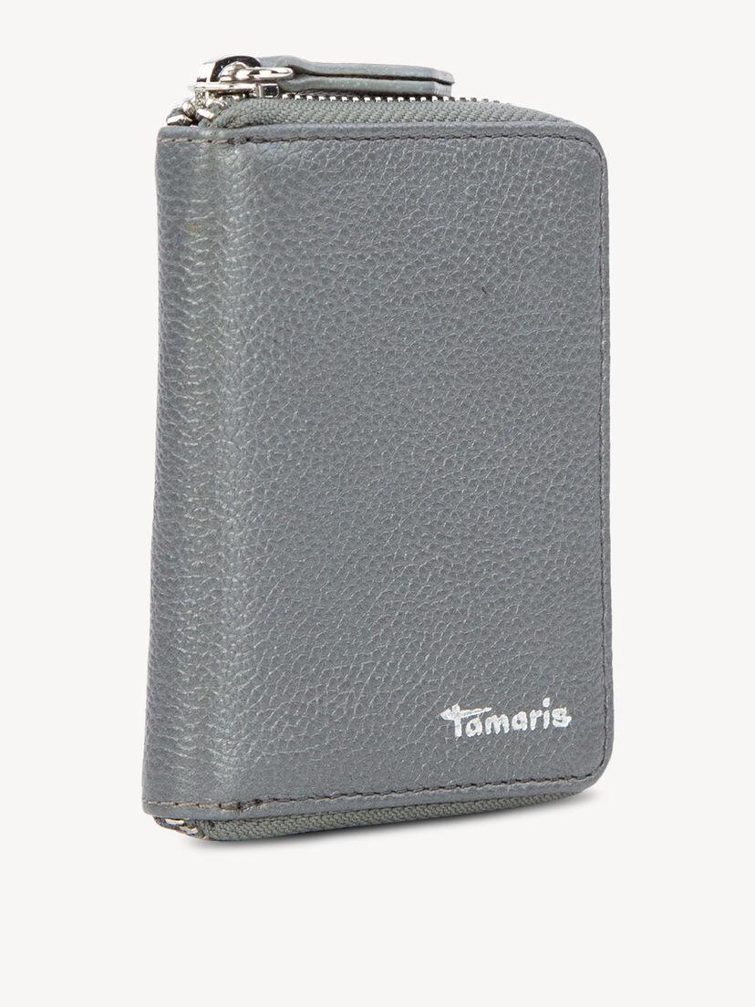 Leren Portemonnee - zilver, darksilver, hi-res