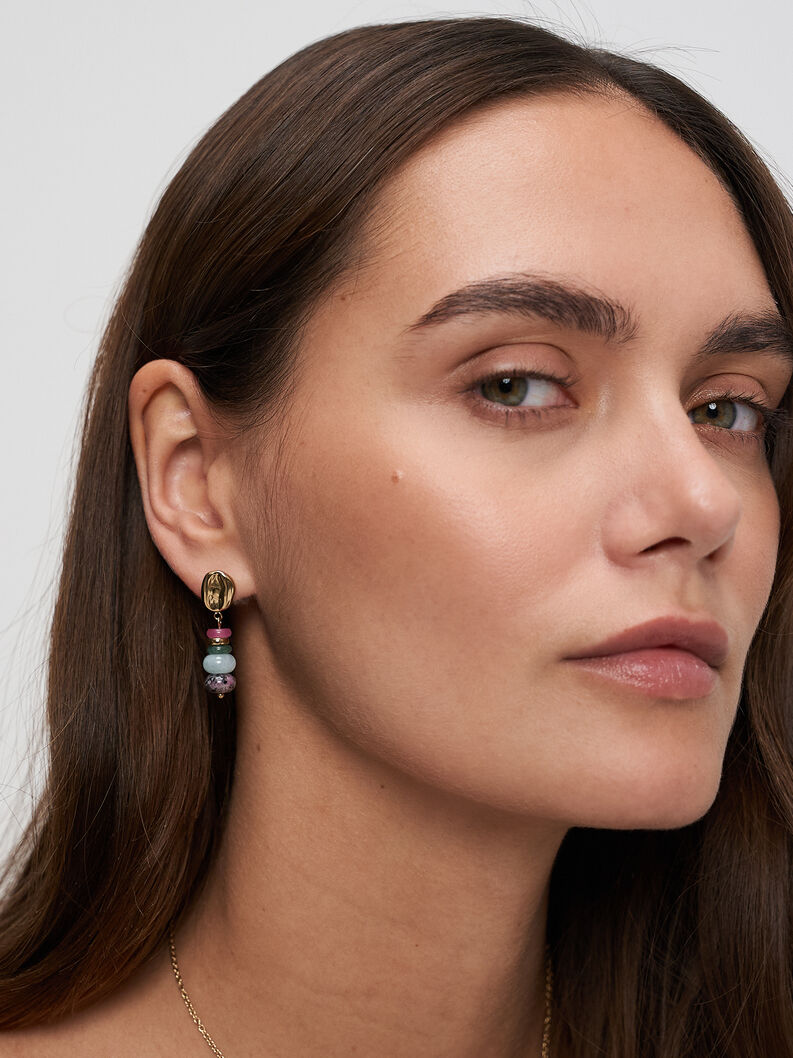 Earrings - gold, gold, hi-res