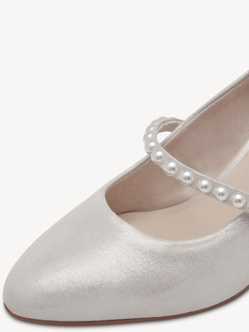 Leren Pumps - zilver, SILVER, hi-res
