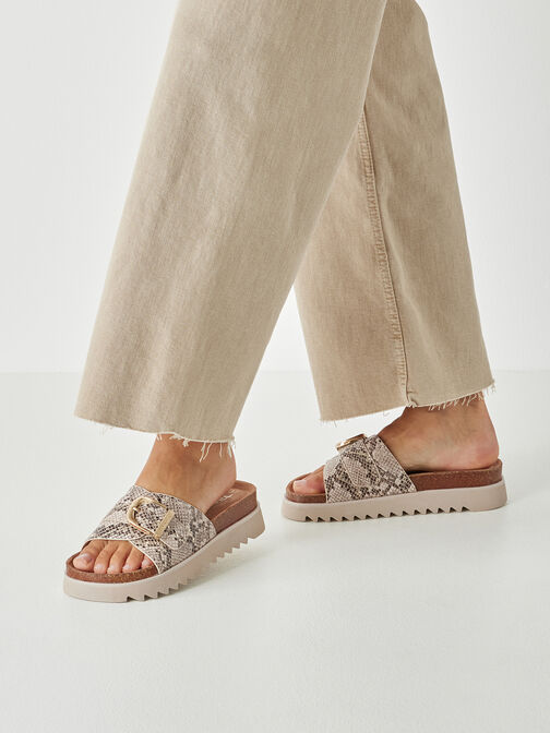 Pantolette, BEIGE SNAKE, hi-res