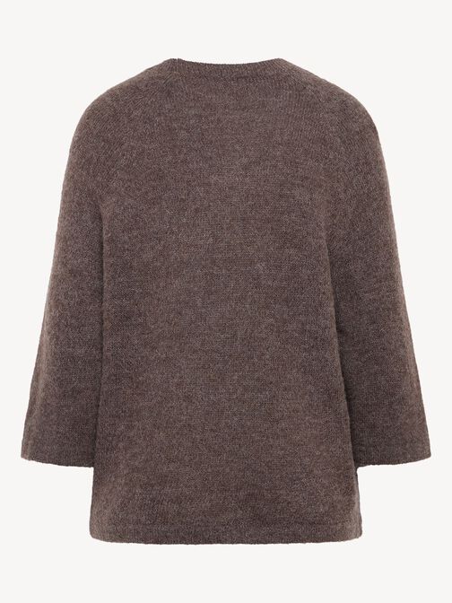 Strickpullover, Mid Brown Melange, hi-res