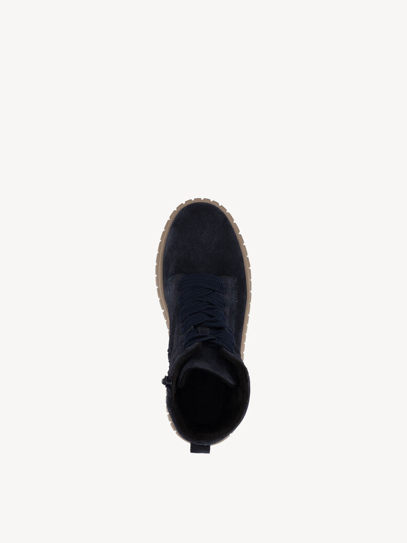 Bottine en cuir - bleu, NAVY, hi-res