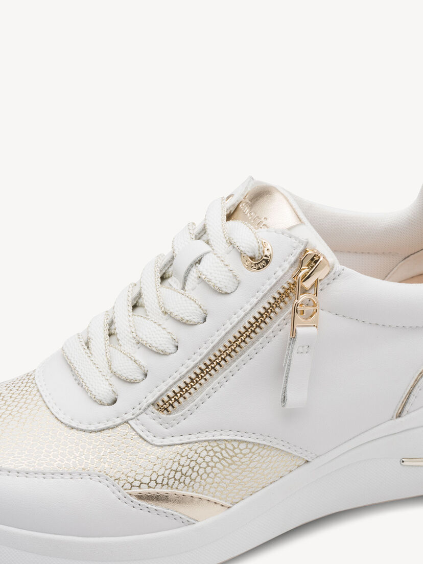 Sneaker - wit, WHITE/GOLD, hi-res