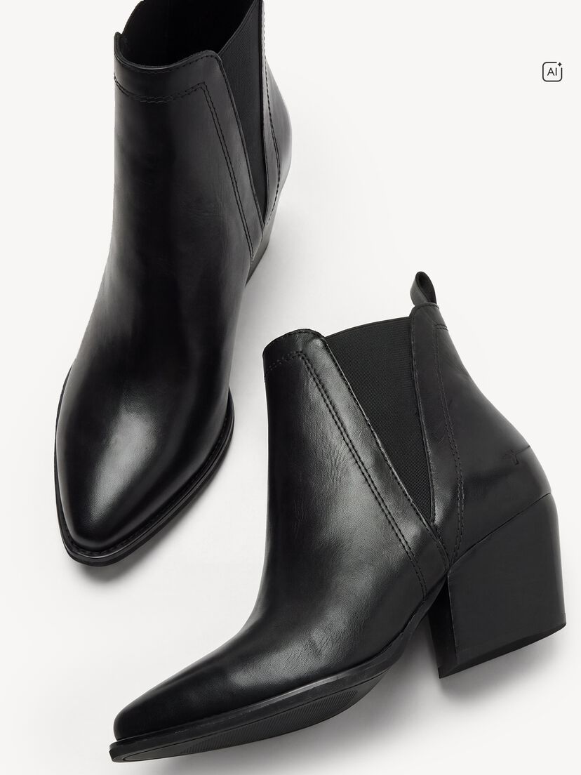 Chelseaboot, BLACK LEATHER, hi-res