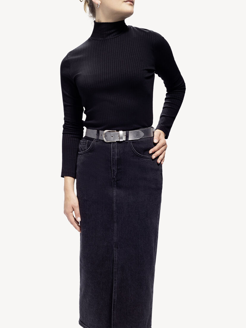 Leren Riem - zilver, Silber, hi-res