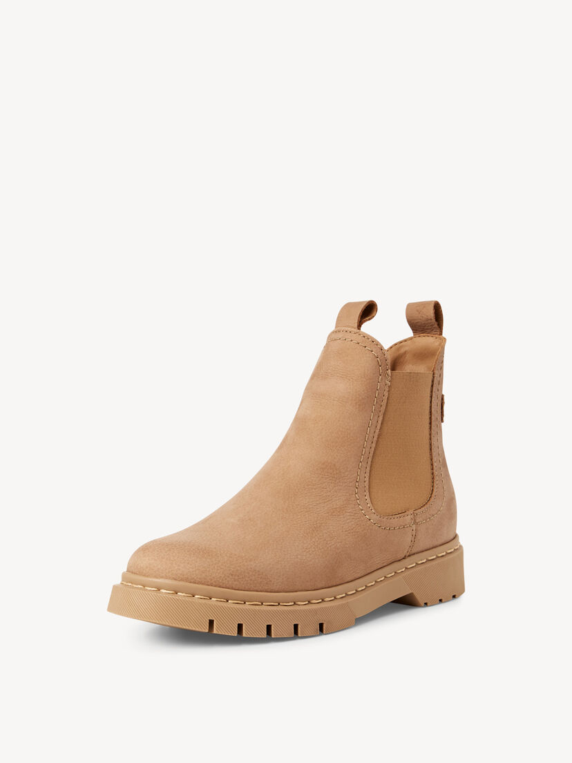 Leren Chelseaboot - beige, BEIGE NUBUC, hi-res