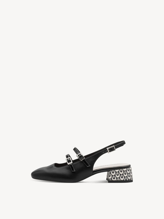 Slingpumps, BLACK COMB, hi-res