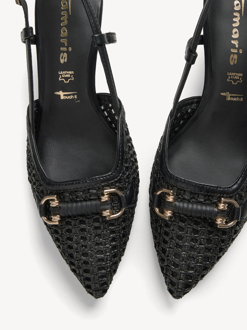 Slingpumps - zwart, BLACK, hi-res