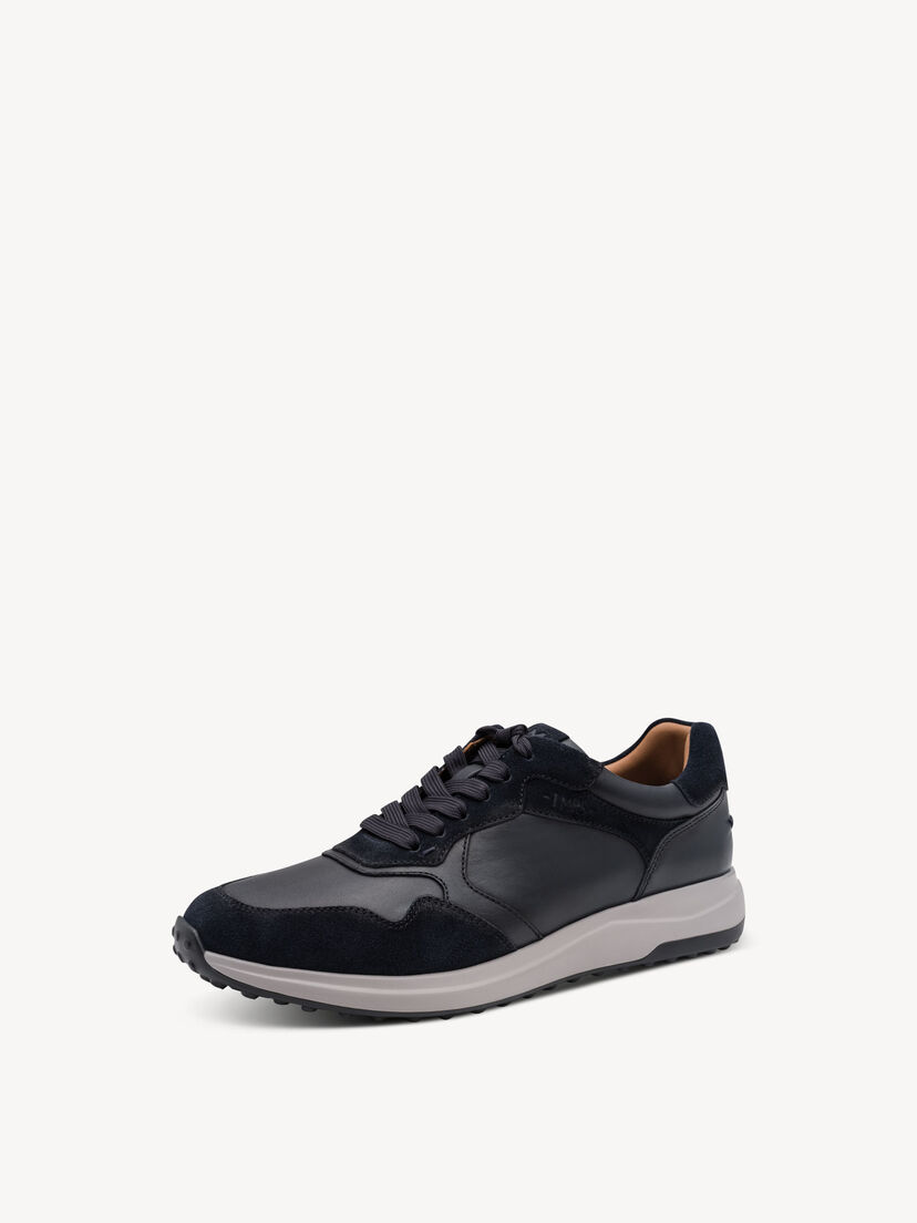 Leren Sneaker - blauw, NAVY, hi-res