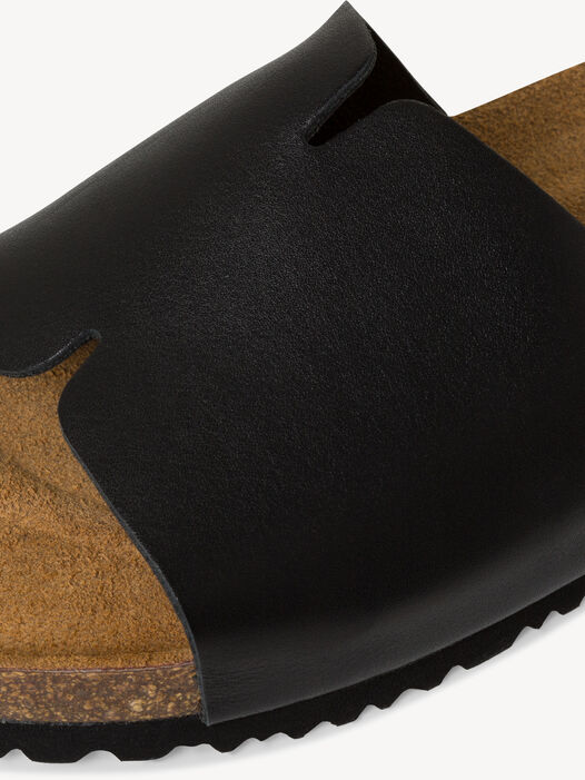 Slipper, BLACK LEATHER, hi-res