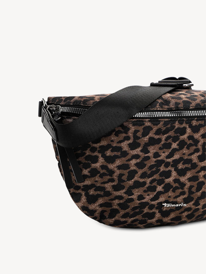 Schoudertas - zwart, black/brown, hi-res