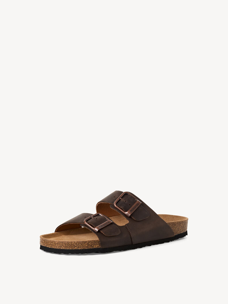 Leather Mule - brown, BROWN PULL-UP, hi-res