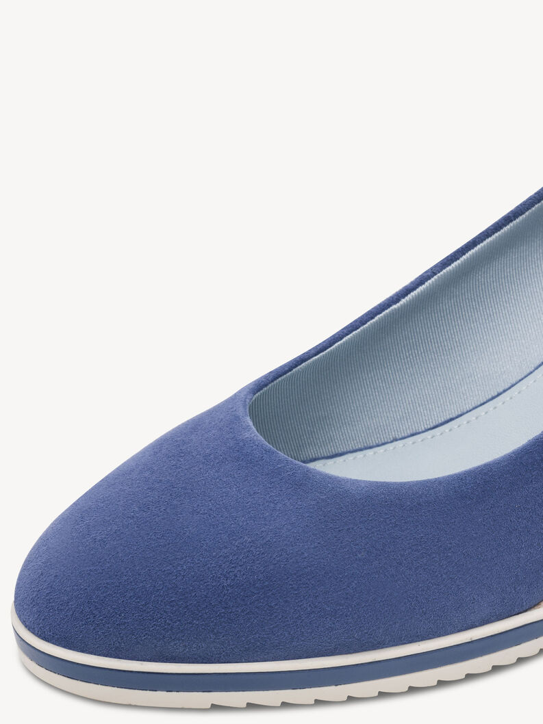 Decollet&eacute; con tacco - blu, BLUE, hi-res