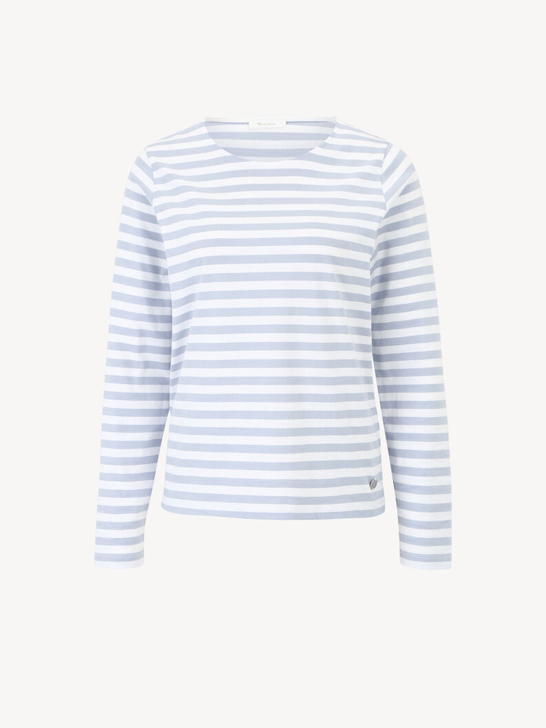 Longsleeve Shirt - niebieski, Blue Heron/Bright White Stripe, hi-res